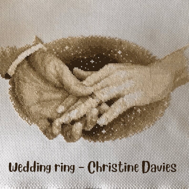 Crossstitch Pattern wedding Ring by Jackie Beau Etsy