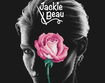 Cross-stitch pattern "Dark rose" by Jackie Beau - PDF Download © Beau2stitch Embroidery Pattern