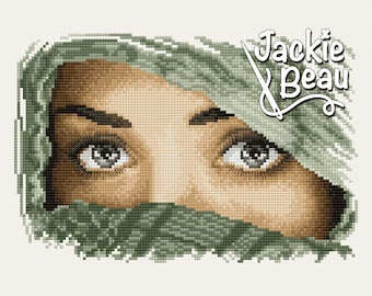 Gray eyes - Jackie Beau - Cross-stitch pattern pdf download © Beau2stitch