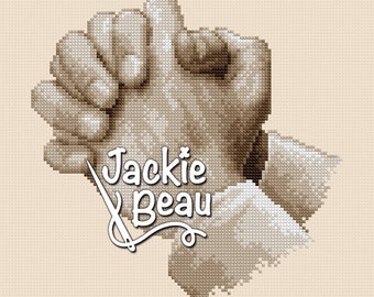 Praying hands - Jackie Beau cross-stitch pattern pdf-download © Beau2stitch