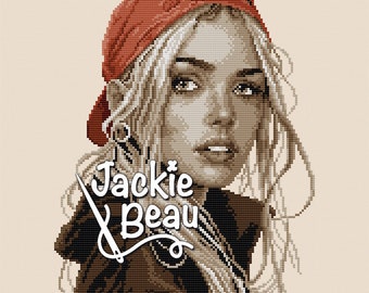 Cool girl - Jackie Beau - Scarica lo schema punto croce in pdf © Beau2stitch schema da ricamo