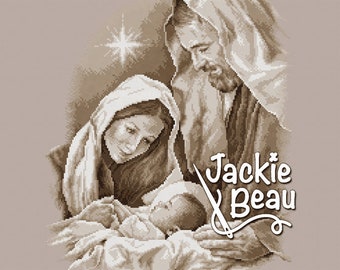 Christmas story - Jackie Beau cross-stitch pattern pdf-download - © Beau2stitch