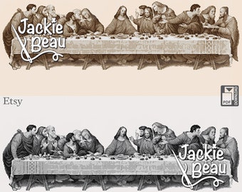 Last Supper - Jackie Beau cross-stitch pattern Download-PDF © Beau2stitch