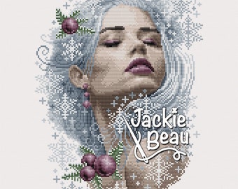 Fata dell'inverno - Jackie Beau - Scarica lo schema punto croce in pdf © Beau2stitch schema da ricamo