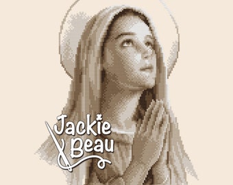 Virgin Mary - Jackie Beau cross-stitch pattern pdf-download © Beau2stitch