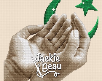 Cross-stitch pattern "Praying hands 2" by Jackie Beau - pdf download = Free delivery