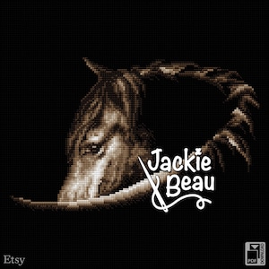Horse look - Jackie Beau cross-stitch pattern pdf-download © Beau2stitch