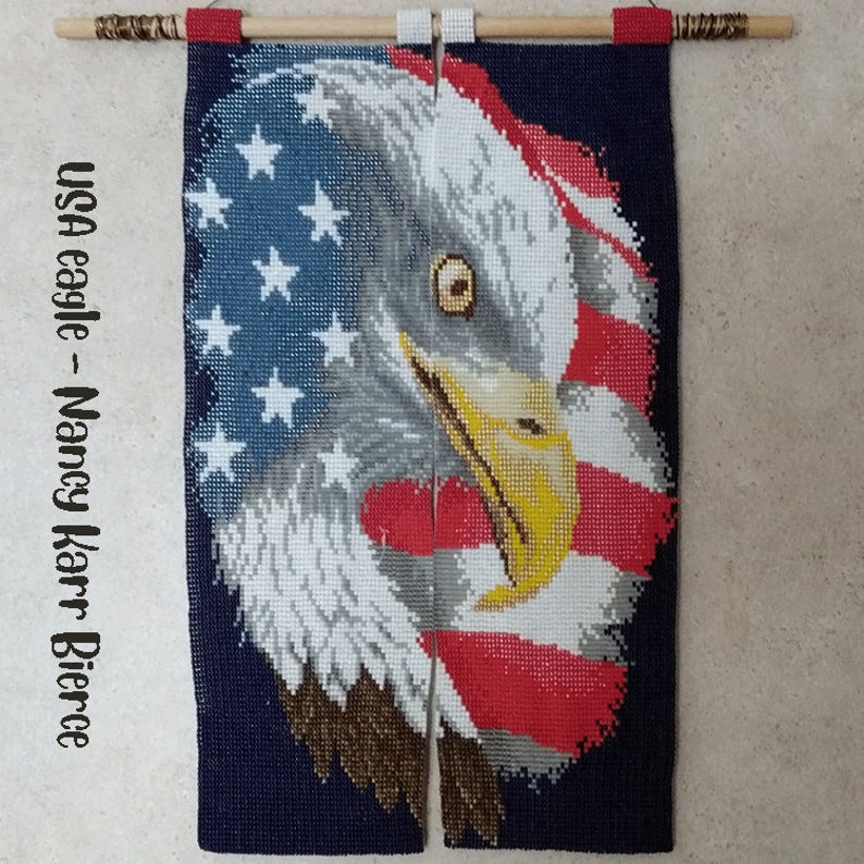 USA eagle Jackie Beau cross-stitch pattern pdf-download © Beau2stitch image 4