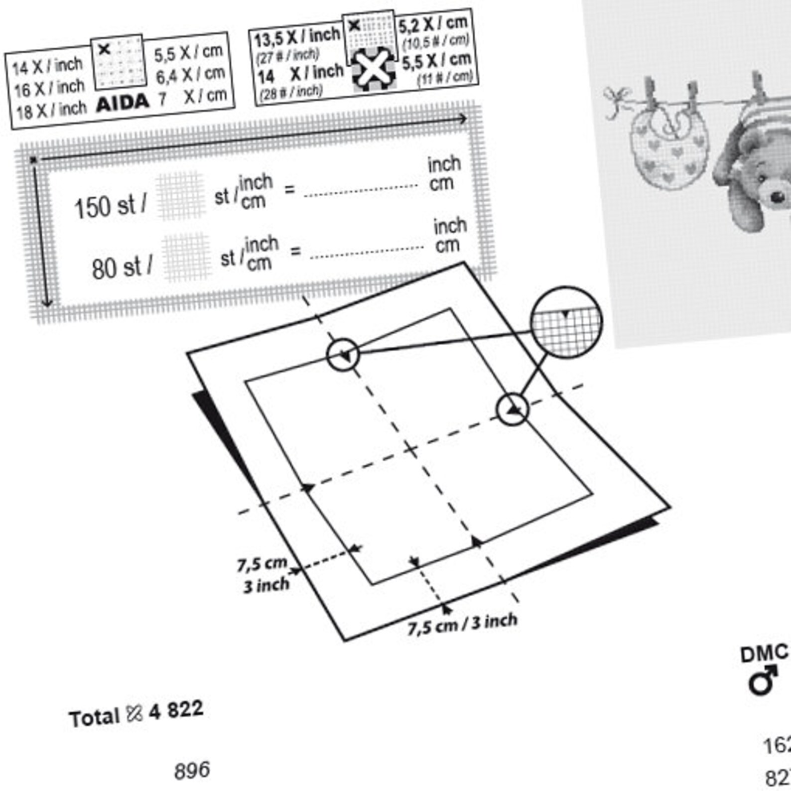 Cross Stitch Pattern the Clothesline by Jackie Beau PDF Etsy