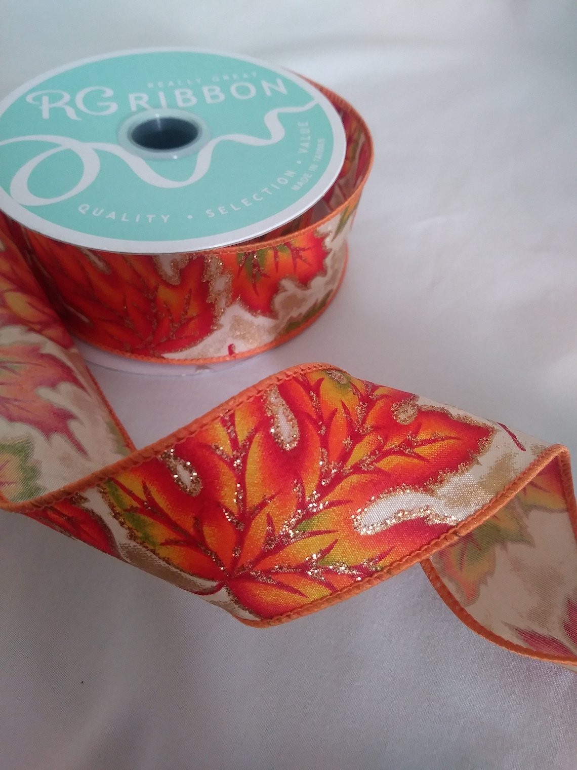 Fall Leaves Ribbon by the Roll 1.5 X 10 Yard Roll Etsy