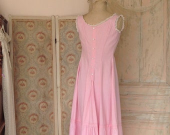 pink bustle slip dress 1940s