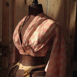 1870s pink bodice / top