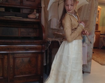 antique victorian cotton organza skirt