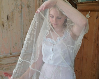 antique princess lace veil