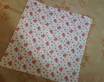 two 1940s cotton print head scarfs, Staphorst traditional