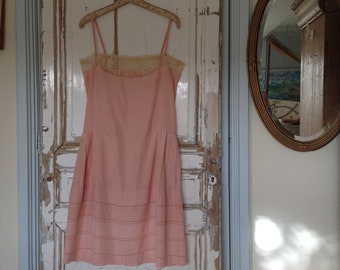 LARGE silk flapper dress , night gown, slip dress edwardian
