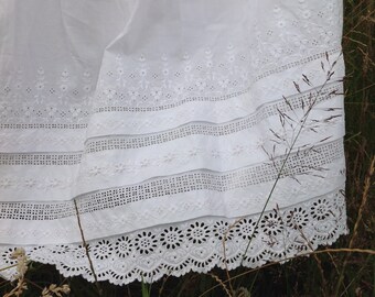 antique petticoat skirt with adjustable waist