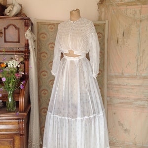 Robe d'été antique en coton, 2 pièces