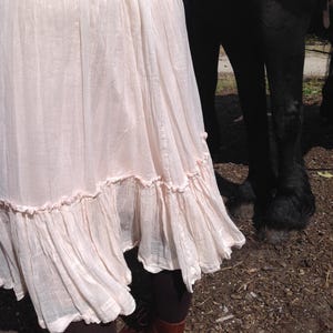 vintage silk cotton blend skirt