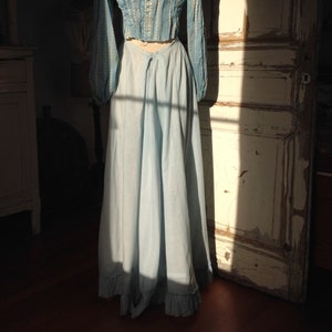 light blue summer skirt, edwardian, victorian image 3