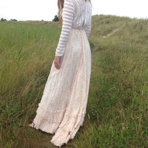 1890s calico print summer skirt