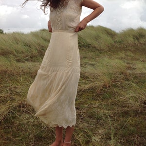 silk and lace petticoat skirt, edwardian, antique lingerie