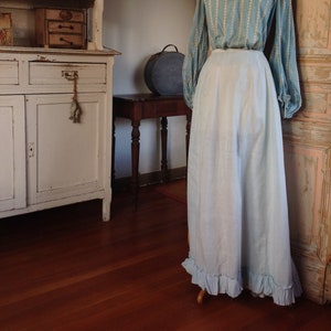 light blue summer skirt, edwardian, victorian image 1