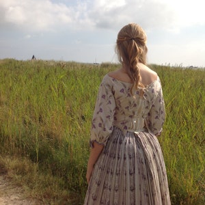 silk ballgown bodice with floral print image 1