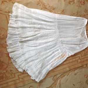 antique petticoat skirt with floral embroidery work 1910s: Waist 78 cm