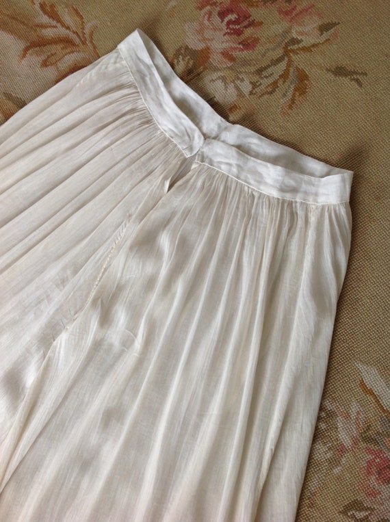 antique silk cotton and lace skirt  MEDIUM - image 8