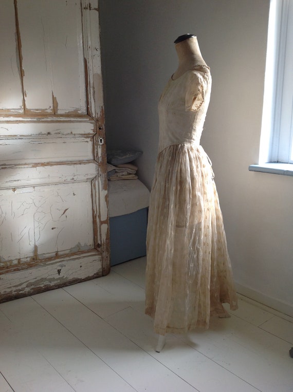 1840s antique wedding dress, antique ballet dress - image 2