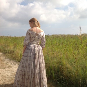 silk ballgown bodice with floral print image 2