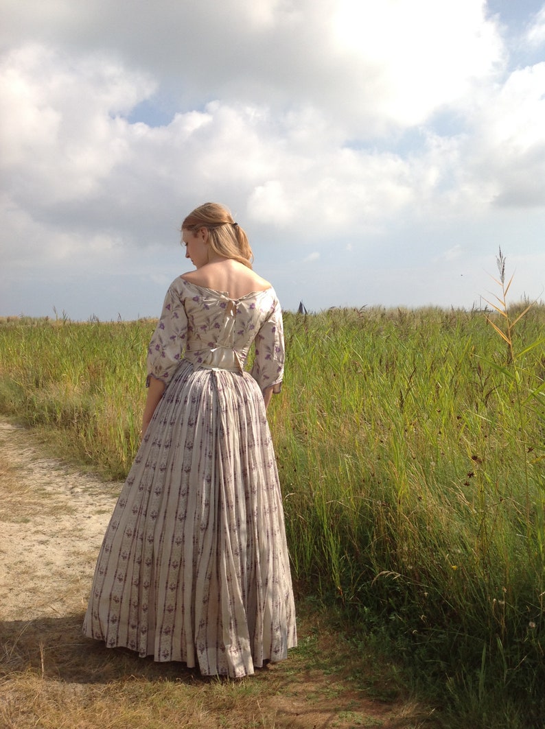 silk ballgown bodice with floral print image 2