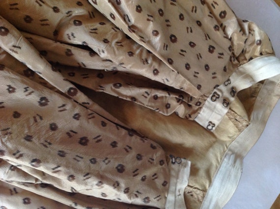 antique edwardian victorian silk printed skirt or… - image 1