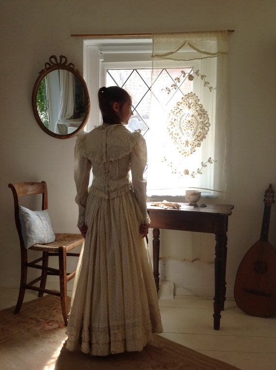 2PC antique calico dress XXS strong - image 2