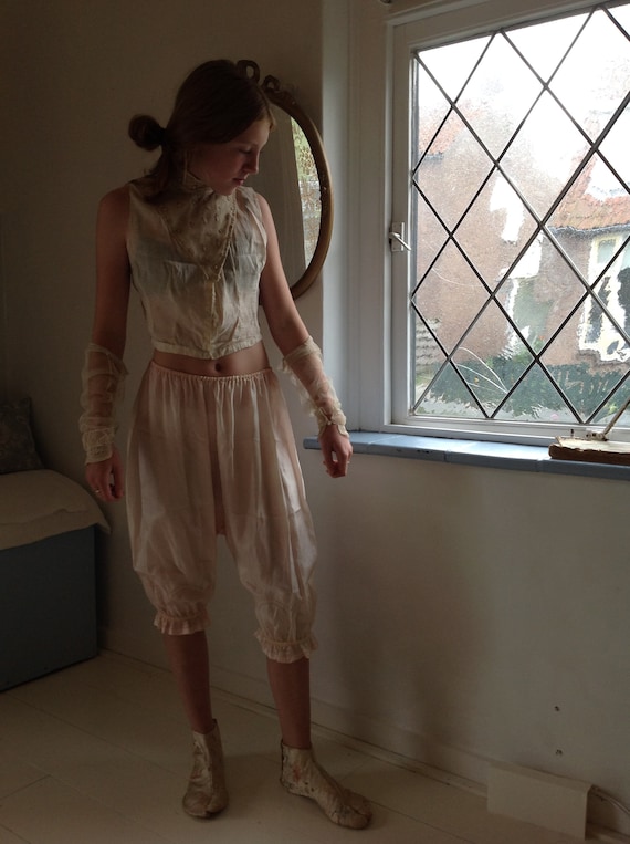 antique tulle lace sleeves, edwardian