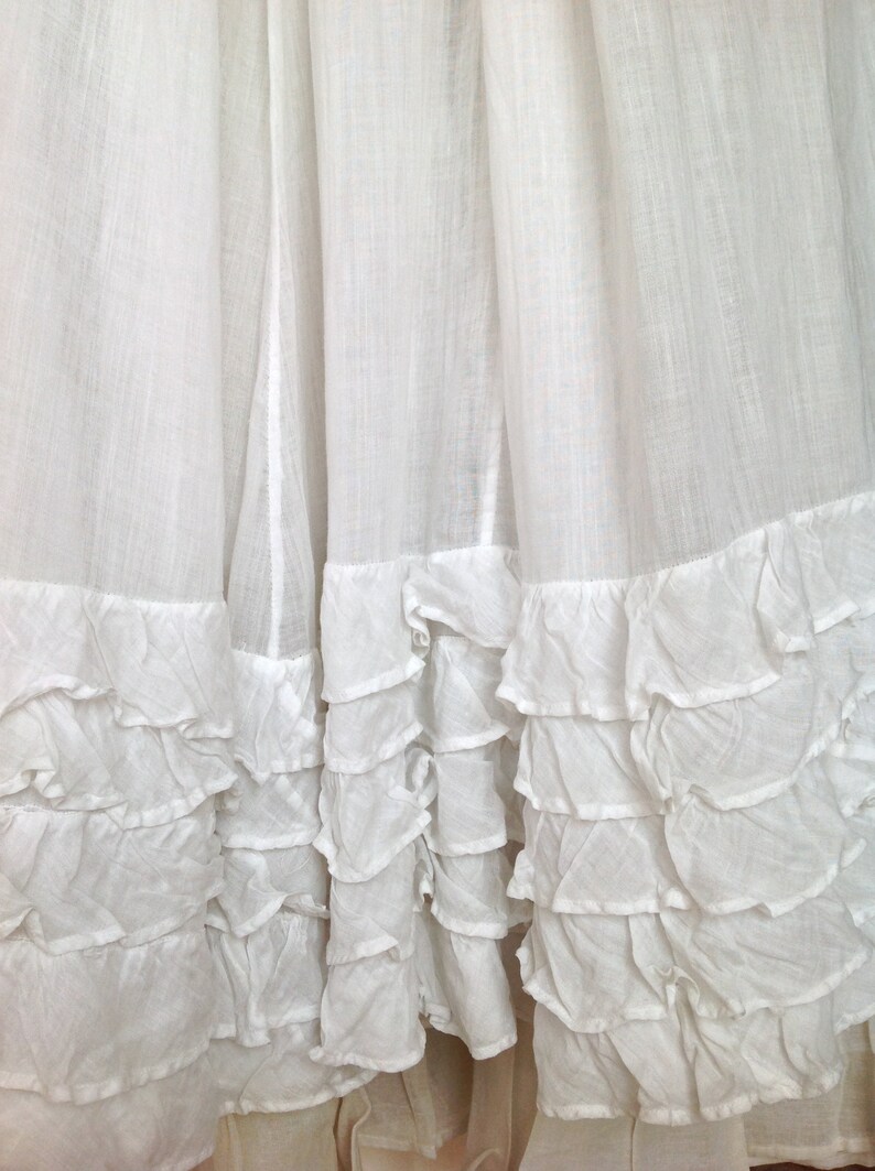 antique muslin cotton petticoat skirt 1920s zdjęcie 7