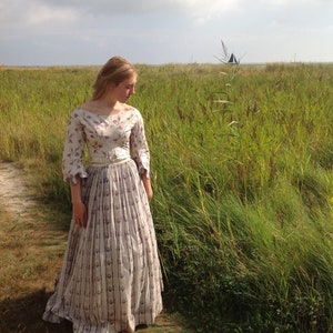 silk ballgown bodice with floral print image 3