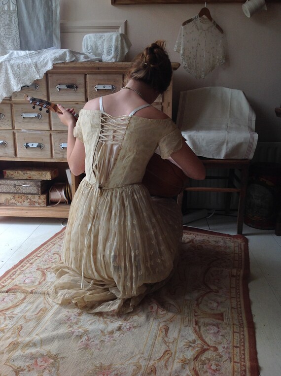 1840s antique wedding dress, antique ballet dress - image 7