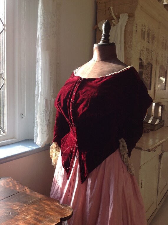 amazing silk velvet bodice victorian