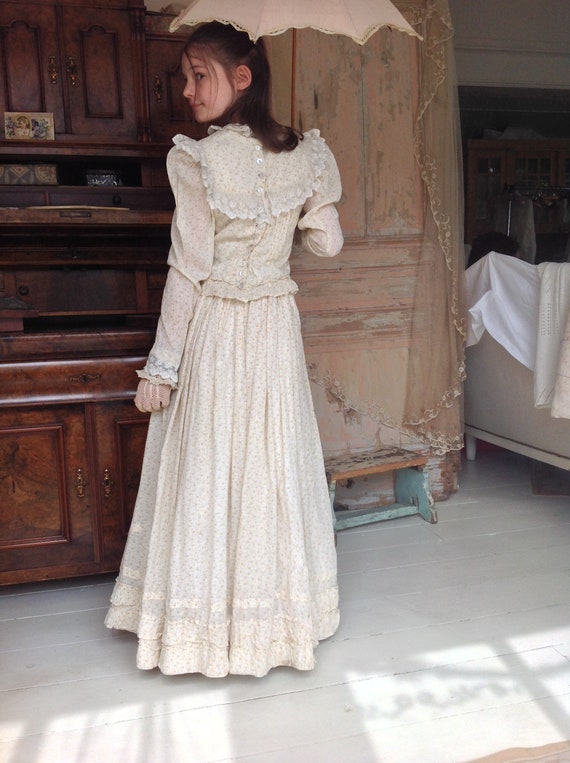 2PC antique calico dress XXS strong - image 5