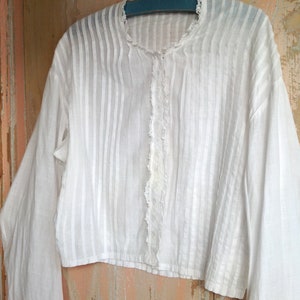 antique blouse with embroidery work and pin tucks