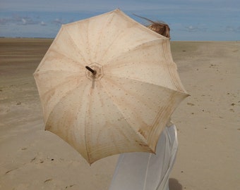 sombrilla antigua paraguas de algodón punteado de buen trabajo Bodas Accesorios Paraguas y sombrillas 