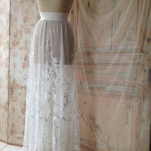 snow white tambourlace wedding skirt