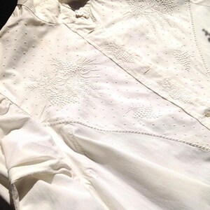 hand embroidered antique nightgown 1880s LARGE image 2