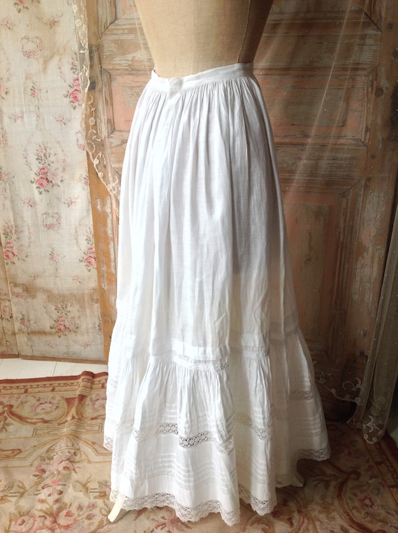 pure linen antique petticoat skirt - image 7