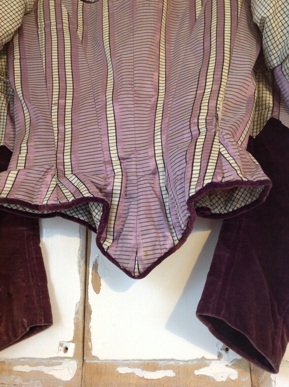 antique silk and cotton bodice,  victorian - image 9