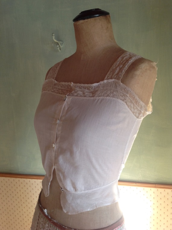 antique victorian edwardian corset cover camisole - image 6
