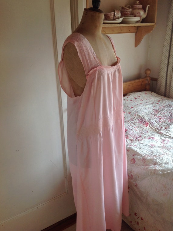 antique edwardian nightgown slip dress 1910s LARGE - image 8