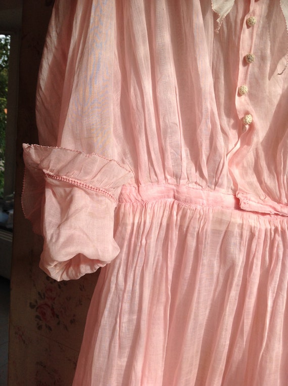 pink dress, edwardian , muslin cotton day dress 19